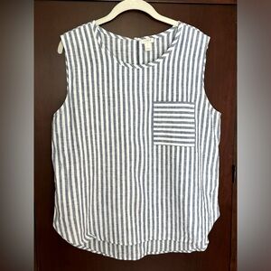 J.Crew Factory Striped Linen Top
